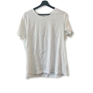 Lands’ End White Cotton Shaped Fit T-shirt